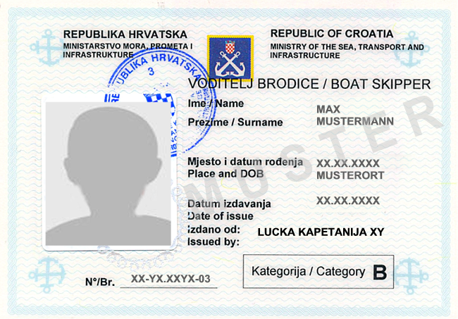 mydsailing croatian coast patent b licence